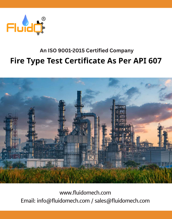 Fire Type Test Certificate As Per API 607 PDF
