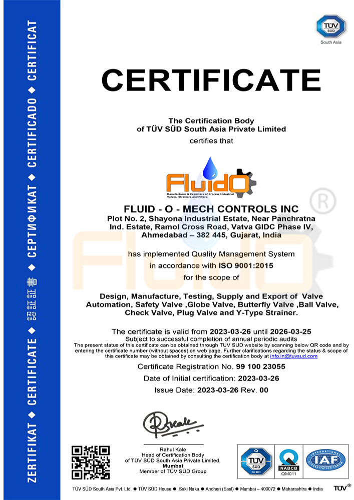 ISO 9001:2015 CERTIFICATE